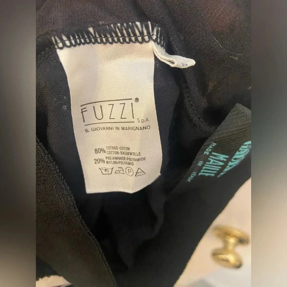 NWT Jean Paul Gaultier Maille Vintage 90's Velvet Evil Eye Leggings Black Size M - Picture 7 of 8